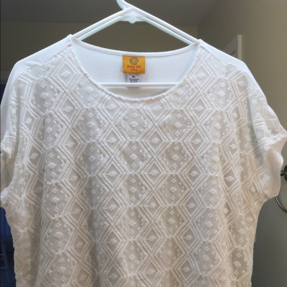 Ruby Road white lacy top